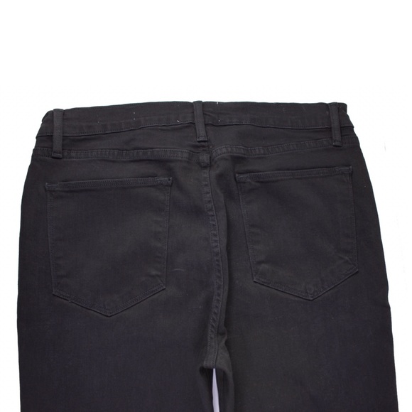 FRAME Noir Le High Fray Fringe Hem Straight Leg Jeans 26 6 - Picture 8 of 11